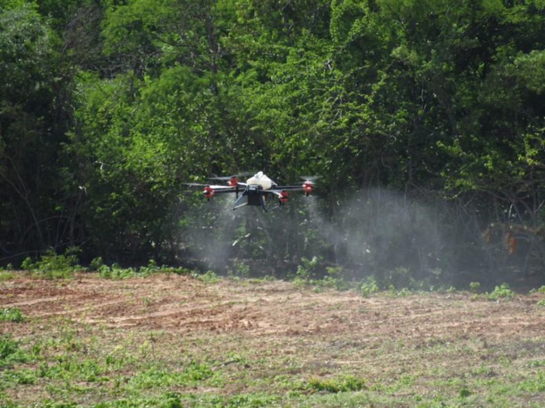 using drones release biocontrol agents